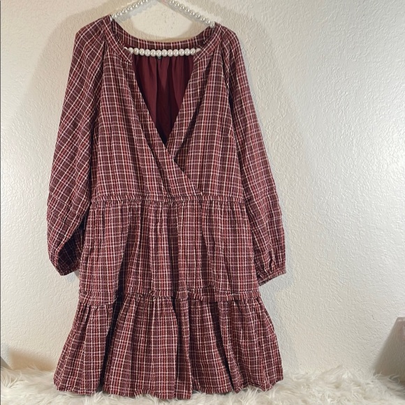 MADEWELL Seersucker Wrap Mini Dress Size XL - Picture 4 of 15